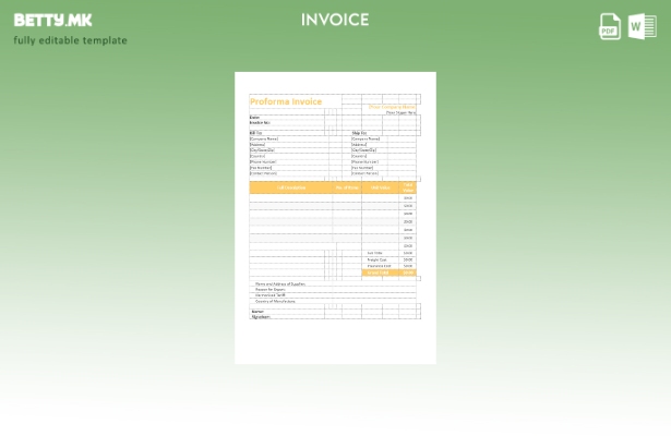 Шаблон за профактура во модерен стил